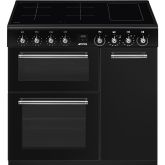 Smeg CX93IMBL 90cm Induction Range Cooker - Black