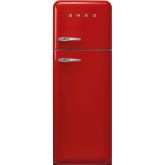 Smeg FAB30RRD5UK 60cm 50s Style Right Hand Hinge Freezer over Fridge, Red