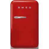 Smeg FAB5RRD6 Retro Mini Fridge Right Hand Hinge - Red
