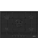 Smeg PX375MB 75cm Classic Gas Hob, Matte Black