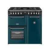 Stoves DX RCA RICH 90DF 90cm Richmond DX Dual Fuel Range Cooker - Deep Marine