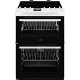 AEG CCX6740ACW Ceramic Electric Cooker with Double Oven