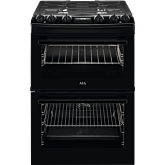 AEG CKX6540ACB Dual Fuel Cooker with Double Oven - Black