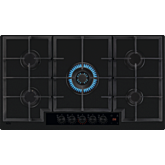 AEG HKB95341NL 90cm Gas on Glass Hob - Matt Black