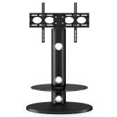 Alphason ADAR725BLK Argon Oval TV Stand with Bracket for up to 50" TVs Black
