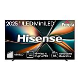 Hisense 100U7QTUK 100 inch Mini-LED 4K Ultra HD HDR 165Hz Smart AI TV with Freely 