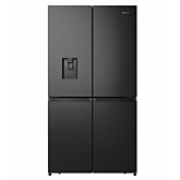 Hisense RQ758N4SWFE American 4 Door Cross Door, Non-Plumbed Water Dispenser, Black Stainless Steel 