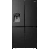 Hisense RQ760N4SBFE American 4 Door Cross Door, Non-Plumbed Water and Ice dispenser, Dark Interior, 