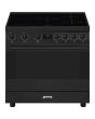 Smeg C9IMN2 90cm Single Cavity Range Cooker with Induction Hob, Black