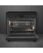 Smeg C9IMN2 90cm Single Cavity Range Cooker with Induction Hob, Black