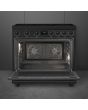 Smeg C9IMN2 90cm Single Cavity Range Cooker with Induction Hob, Black