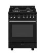 Smeg CX61GMBL Concert Dual Fuel Cooker with Single Oven - Black