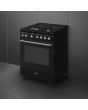 Smeg CX61GMBL Concert Dual Fuel Cooker with Single Oven - Black