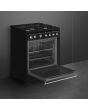 Smeg CX61GMBL Concert Dual Fuel Cooker with Single Oven - Black