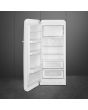 Smeg FAB28LWH6UK Retro Fridge with Icebox Left Hand Hinge - White