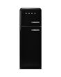 Smeg FAB30LBL5UK 60cm 50s Style Left Hand Hinge Freezer over Fridge, Black