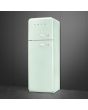 Smeg FAB30LPG5UK 60cm 50s Style Left Hand Hinge Freezer over Fridge, Pastel