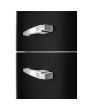 Smeg FAB32LBL6UK Retro Fridge Freezer Left Hand Hinge - Black