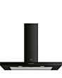 Smeg KBT110BL 110cm Chimney Cooker Hood - Black