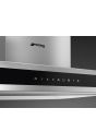 Smeg KLTI9L4X 90cm Island Hood in Stainless Steel and Black Glass with Auto Vent 2.0