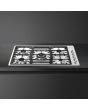 Smeg PGF95-4 87cm Classic Gas Hob, Stainless Steel
