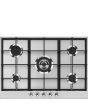 Smeg PX375 73cm Classic Gas Hob, Stainless Steel