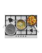 Smeg PX375 73cm Classic Gas Hob, Stainless Steel