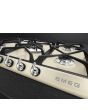 Smeg SR975PGH 69cm Victoria Gas Hob, Cream