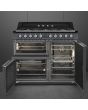 Smeg TR103GR 100cm Victoria Dual Fuel Range Cooker, Slate Grey