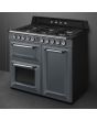 Smeg TR103GR 100cm Victoria Dual Fuel Range Cooker, Slate Grey
