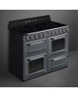 Smeg TR4110IGR2 110cm Victoria Electric Range Cooker, Slate Grey