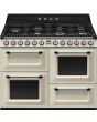 Smeg TR4110P1 110cm Victoria Dual Fuel Range Cooker, Cream