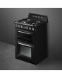 Smeg TR62BL 60cm Victoria Dual Fuel Cooker, Black