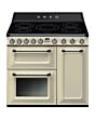 Smeg TR93IP2 90cm Victoria Electric Range Cooker, Cream