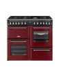Stoves DX RCA RICH 100DF 100cm Richmond DX Dual Fuel Range Cooker - Garnet Red