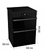 Hisense HDCEC6C20B Electric Cooker With Double Oven, 60 Cm