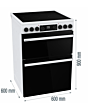 Hisense HDCEC6C20W Electric Cooker With Double Oven, 60 Cm