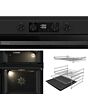 Hisense HDCEIT6C20B Induction Electric Cooker With Double Oven, Black, A Rated Black