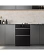 Hisense HDCEIT6C20B Induction Electric Cooker With Double Oven, Black, A Rated Black