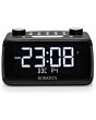 Roberts ORTUS4 FM/DAB/DAB+ Digital Radio with Bluetooth, Alarms and Over-Sized Display, Black