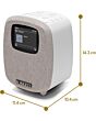 Roberts ORTUS5 FM/DAB/DAB+ Digital Clock Radio with Bluetooth, Alarms and Colour Display White