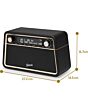 Roberts Revival REVA FM/DAB/DAB+ Statement Radio with Bluetooth, Black