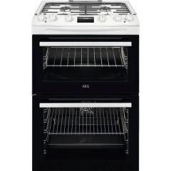 AEG CKX6540ACW Dual Fuel Cooker with Double Oven - White