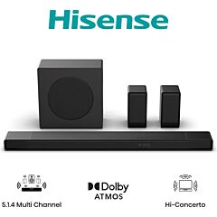 Hisense AX5140Q 5.1.4ch Dolby Atmos DTS: X Soundbar with Wireless Subwoofer 