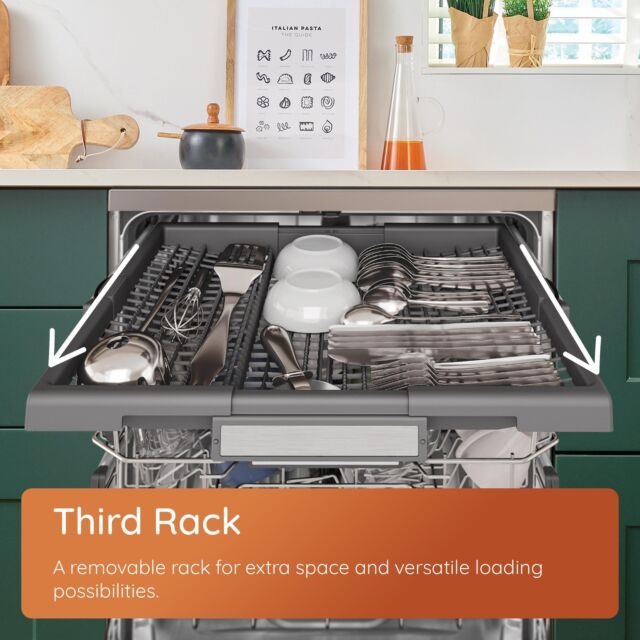 Hotpoint Full Size Freestanding Dishwasher - Stainless Steel - 15 Place Settings - C Rated - H7F HP43 X UK