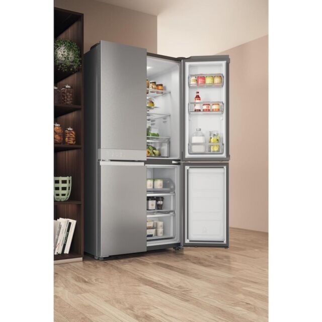 Hotpoint HQ9B2LG 4-Door American Fridge Freezer - Stainless Steel