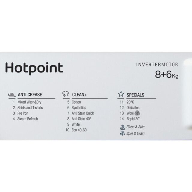 Hotpoint BIWDHG861485 Built-In Washer Dryer