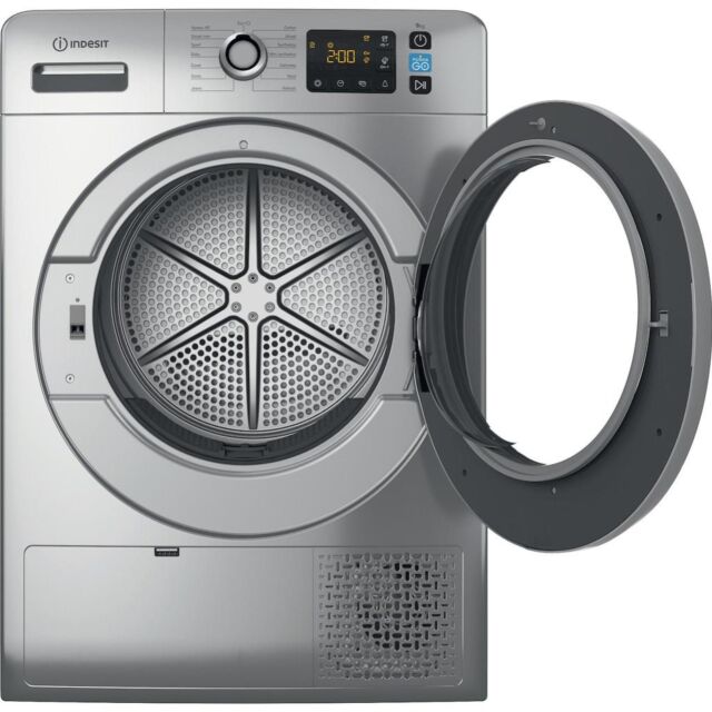 Indesit Heat Pump Tumble Dryer: Freestanding, 9,0kg - YT M11 92SS X UK - Silver