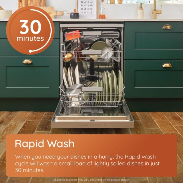 Hotpoint HP2FE10CS90SUK Freestanding 45cm Slimline Dishwasher with 10 Place Settings - Silver