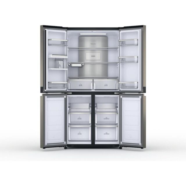 Hotpoint HQ9U2BLG 4-Door American Fridge Freezer - Inox